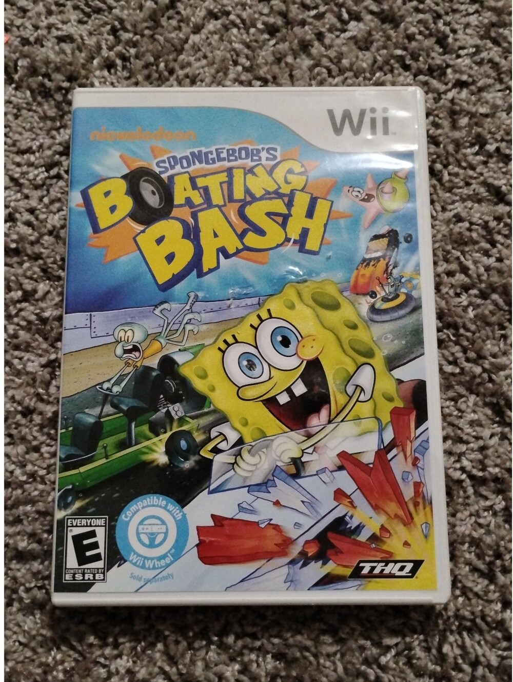 SpongeBob's Boating Bash (Nintendo Wii, 2010) - Disc & Case Included